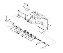 Корпус редуктора (карданный вал) 2-Х ТАКТНОГО ПЛМ MERCURY 60 Серийный номер от 9469200 до 9683054
