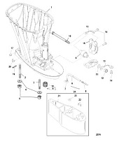 Корпус карданного вала 4-Х ТАКТНОГО ПЛМ MERCURY 80 Серийный номер от 1B227000 до 1B366822